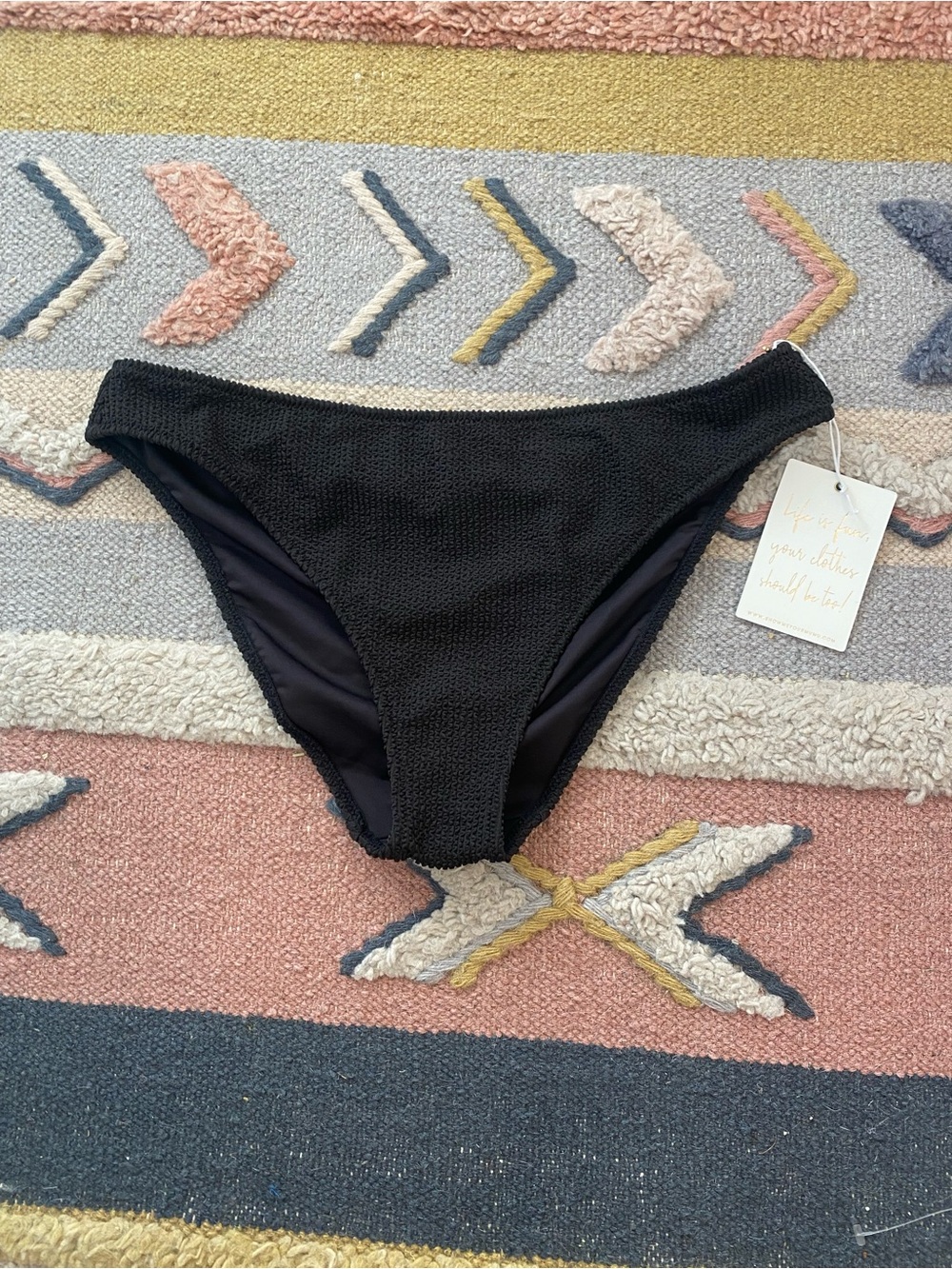 Mumu Scrunch Black Swim Bikini Bottoms